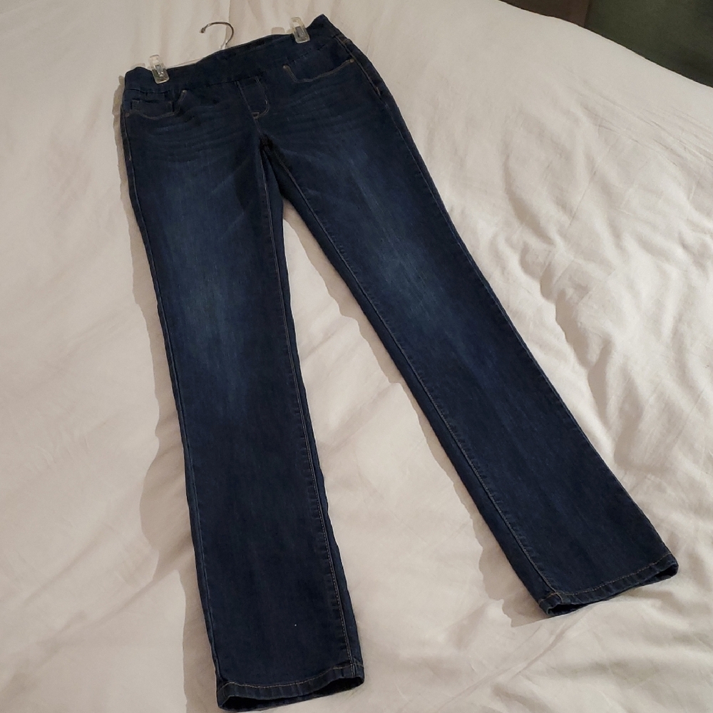 Like NEW Classic Navy Women's Straight Leg Jeans, Size 2 Long, Stretchy
